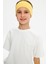 Sarı-Beyaz Kız Pamuklu Penye T-Shirt Bandana 2^li Takım -Spor Rahat Best Of Koleksiyon 3 2