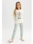 Kız Çocuk Baskılı Uzun Kolu Pijama Takımı A7592A823AU 1