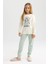 Kız Çocuk Baskılı Uzun Kolu Pijama Takımı A7592A823AU 2