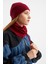 Bordo Kadın Balıkçı Style Pamuklu Kaşkorse Terletmez Ultra Hafif Yumuşak Bere Boyunluk Takım 3