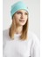 Kadın Genç Kız Aqua Mavi Şapka Bere Spor Rahat Pamuklu El Yapımı Kalitesi 2