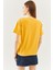 Hardal Oversize Rahat Pamuklu Penye Bisiklet Yaka Kısa Kol Basic T-Shirt 5