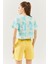 Batik Doğa Oversize Rahat %100 Pamuklu Penye Bisiklet Yaka Kısa Kol Basic Crop T-Shirt 5