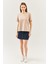 Açık Kahve Oversize Rahat %100 Pamuklu Penye Bisiklet Yaka Kısa Kol Basic T-Shirt 1