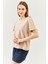 Açık Kahve Oversize Rahat %100 Pamuklu Penye Bisiklet Yaka Kısa Kol Basic T-Shirt 4