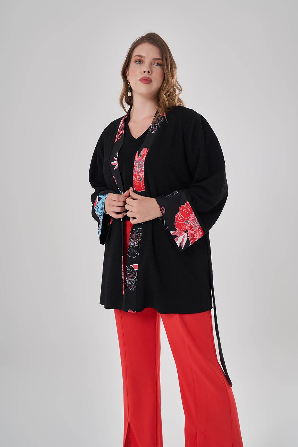 Mizalle Desen Garnili Kimono