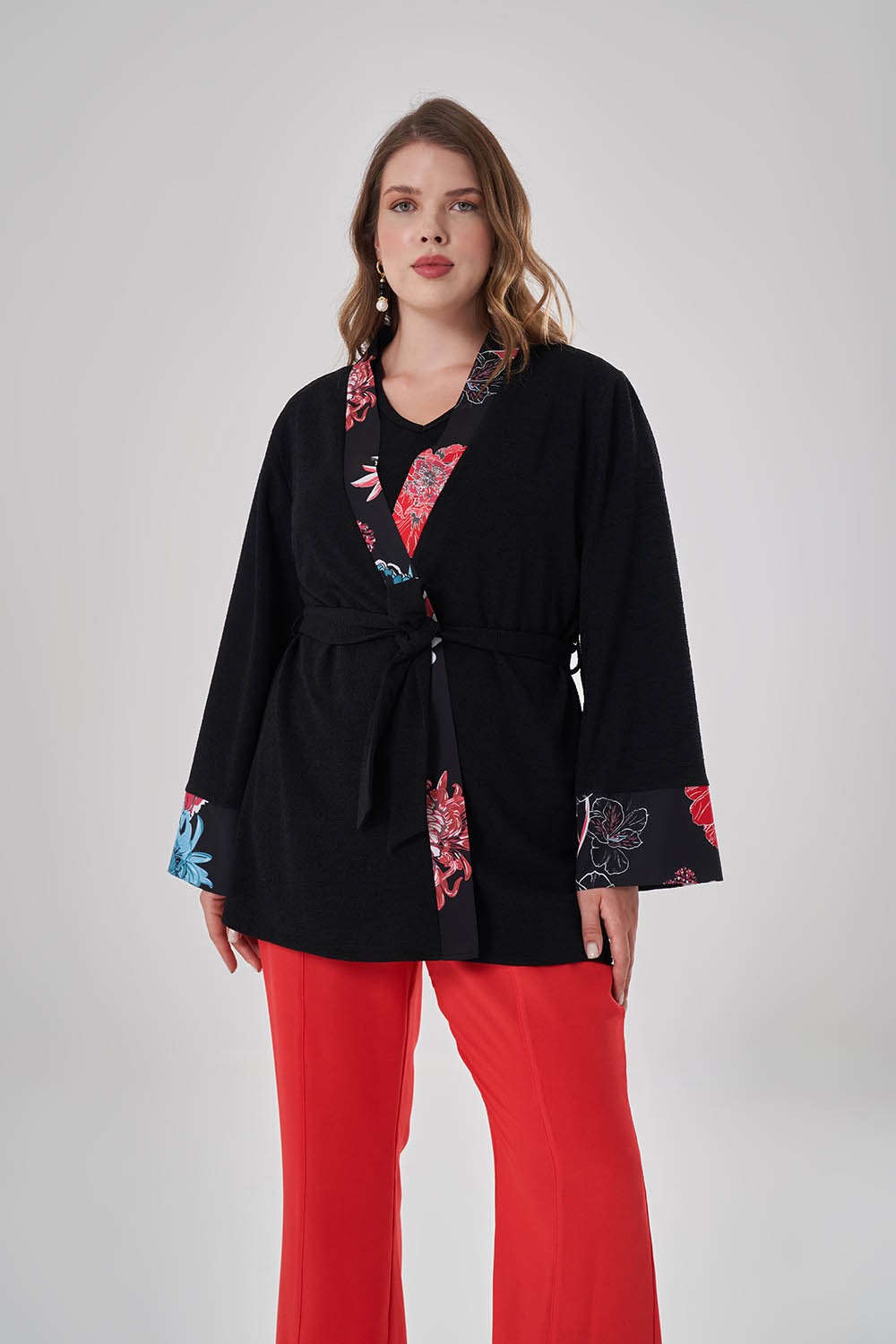Mizalle Desen Garnili Kimono görsel 2