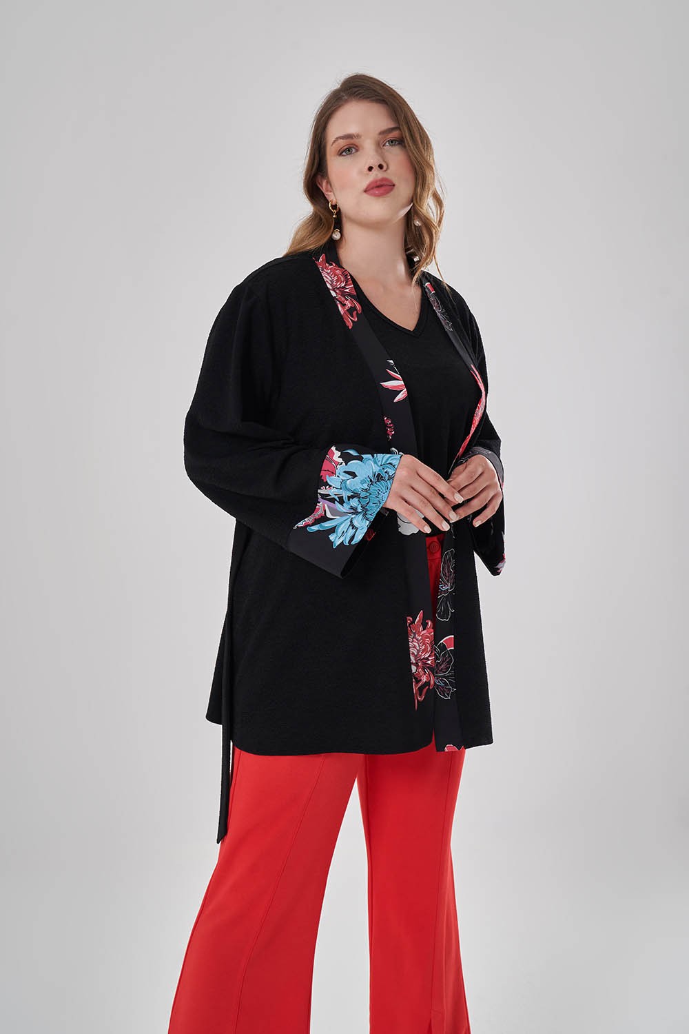 Mizalle Desen Garnili Kimono görsel 3