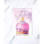 Bikutumutluluk Hediyelik -  Unicornlu Doğum Günü Pastası Mottolu Hediye Kartı