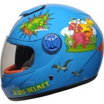 MTS Çocuklar İçin Dino Mavi Full Face Kask PP Malzeme ile Güvenli Kullanım