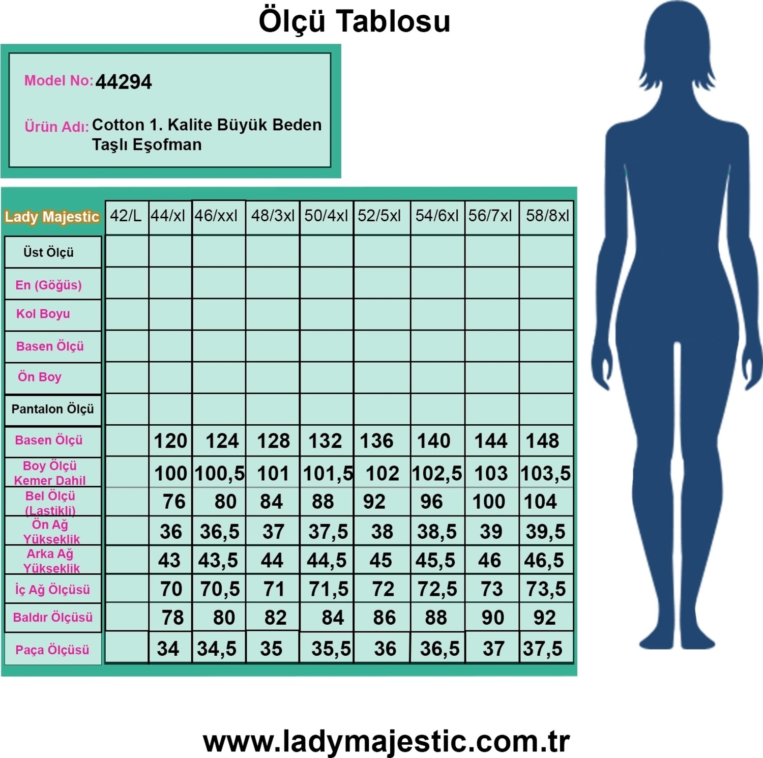 Lady Majestic Çift Cepli Rahat Günlük Giyim Taşlı Büyük Beden Kadın Pantolon Eşofman görsel 4