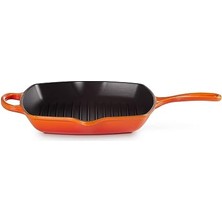 Le Creuset Signature Dökme Demir Izgara Tavası, Kare, 26 Cm, Indüksiyon Dahil Tüm Ocak Türleri Için Uygundur, 2,86 Kg, Fırın Kırmızısı