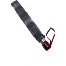 Baginn Snotline-April Bayan Şemsiye Otomatik Açılır 10TELLI Kapalı Boyut 40 cm 95 cm Çap Yeşil Ekose