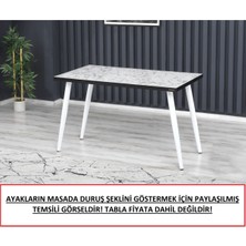 Demontepark 4 Adet Metal Konik Ayak Masa Ayağı Beyaz Renk 73.5 Cm Açılı Ayak Boru Çapı 5.1 Cm