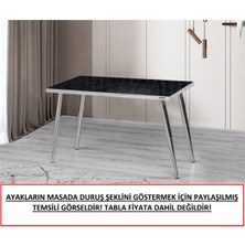 Demontepark 4 Adet Metal Konik Ayak Masa Ayağı Gümüş Renk 73.5 Cm Açılı Ayak