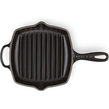 Le Creuset Signature Mangal Kızartma Tavası, Emaye Dökme Demirden Iki Çıkıntılı, Tüm Ocak ve Fırın Türleri Için, 26 Cm, Mat Siyah,