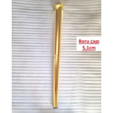 Demontepark 4 Adet Metal Konik Ayak Masa Ayağı Gold Renk 73.5 Cm Açılı Ayak Boru Çapı 5.1 Cm