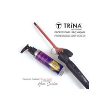 Trina Afro Dalga 9.5mm Gold Seramik Maşa - 20CM.EKSTRA Uzun Başlık - Kıvırcık Saç Maşası