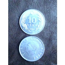 10 Lira 1986 Eski Koleksiyon Madeni Para. Antika Para. Eski Madeni Para .