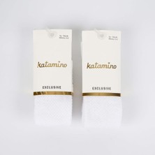 Katamino Lacoste Bebek Külotlu Çorap K30066 Beyaz