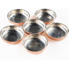 Dmt Copper Home Dmt Copper Gaziantep Dövme Bakır Çerezlik Seti Kahvaltılık Kuruyemiş Reçel 6 'li SET(10CM x 3cm)