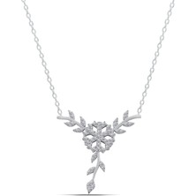 Parmas Design Dala Düşen Kar Tanesi Tasarım 925 Ayar Gümüş Kadın Kolye