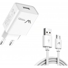 Weepy WPY-065 Akım Korumalı Hızlı Şarj Adaptörü 4.1 A 22 W Micro USB