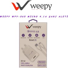 Weepy WPY-065 Akım Korumalı Hızlı Şarj Adaptörü 4.1 A 22 W Micro USB