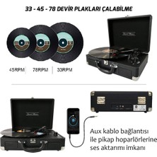 Record Master T310CH Şarj Özellikli Pikap - 33, 45, 78 Devir
