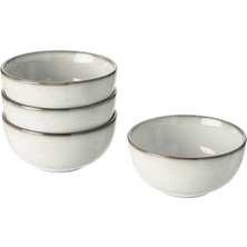 IKEA 4 Lü Kase Seti Gri Renk 14 cm Meridyendukkan Stoneware, Renkli Sır