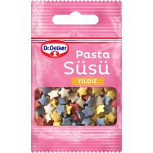 Dr. Oetker Dekor Serisi Pasta Süsü Kelebek, Kalp, Gümüş Inci, Yıldız (4 x 10 Gram)