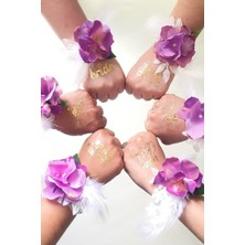 Parti Furyası Bride To Be Bride Gold Renkli Altın Sarısı 1 Bride 10 Team Geçici Dövme Bekarlığa Veda Partisi