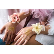 Parti Furyası Bride To Be Bride Gold Renkli Altın Sarısı 1 Bride 10 Team Geçici Dövme Bekarlığa Veda Partisi