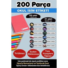 Kt Grup Okul Etiketi Kalem Defter Etiketi Özel Isimli Etiket Arabalar 12 Figür 200 Adet