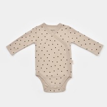 Baby Cosy Babycosy  Organic Cotton Kruvaze 2 Li Uzun Kollu Çıtçıtlı Bebek Body Zıbın CSY5759