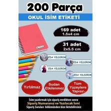 Kt Grup Okul Etiketi Kalem Defter Etiketi Özel Isimli Etiket Frozen 2 Elsa-Anna 4 Figür 200 Adet