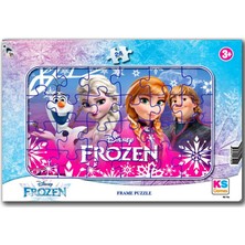 Disney Frozen Karlar Ülkesi Elsa Lisanslı Frame Puzzle/yapboz 24 Parça