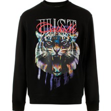 Just Cavalli Bisiklet Yaka Siyah Erkek Sweatshırt 74OBIF11CF200899