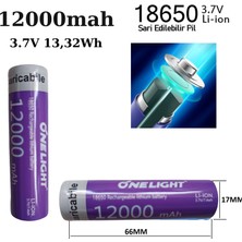 Janva 18650 Pil 12000 Mah 3,7V 13,32 Wh Şarjlı Lion Pil Yeni Üretim Kaliteli Tasarım