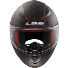 Ls2 Rapid Takaroa Mat Siyah-Kırmızı Motosiklet Kask