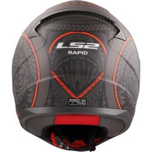 Ls2 Rapid Takaroa Mat Siyah-Kırmızı Motosiklet Kask