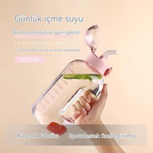 Chdn Minimalist Büyük Kapasiteli Plastik Bardak 2000ML (Yurt Dışından)