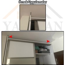 Yapıkan Beyaz Deprem Güvenliği Dekoratif Dolap Sabitleme Aparatı Seti 6 x 9 cm - Mobilya Gardırop Portmanto Eşya Duvara Sabitleyici Aparat - Orta Yük L Demir Gönye Köşebent