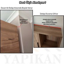 Yapıkan Beyaz Deprem Güvenliği Dekoratif Dolap Sabitleme Aparatı Seti 6 x 16.5 cm - Mobilya Gardırop Portmanto Eşya Duvara Sabitleyici Aparat - Orta Yük L Demir Gönye Köşebent