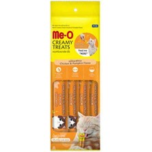 Me-O  Creamy Treat Tavuk & Bal Kabağı Kedi Ödülü 4 x 15  gr