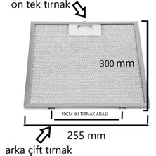 Populer Arçelik P 27 Yı Ankastre Uyumlu Aspiratör & Davlumbaz Tel Filtresi 255 mm x 300 mm Tek Tırnaklı