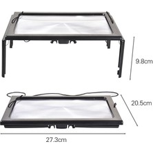 Tam Sayfa Okuma Büyüteci LED Işık Hediye Büyüteç Tam Sayfa 3D Katlanır Stand Büyüteç (Yurt Dışından)