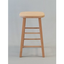 Özer Aldoğan Ahşap Bar Taburesi Ham 60CM (35CMX35CM)