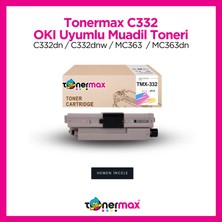 tonermax Oki 46508736 / C332 / MC363 Siyah Muadil Toneri - Eco