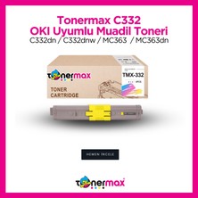 tonermax Oki 46508733 / C332 / MC363 Sarı Muadil Toneri - Eco